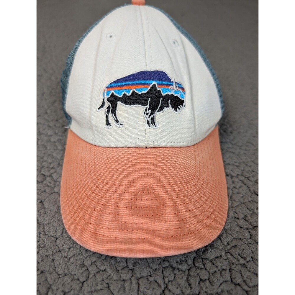 Patagonia Fitz Roy Bison Lopro Trucker Hat Buffalo Logo Snapback Mesh Cap